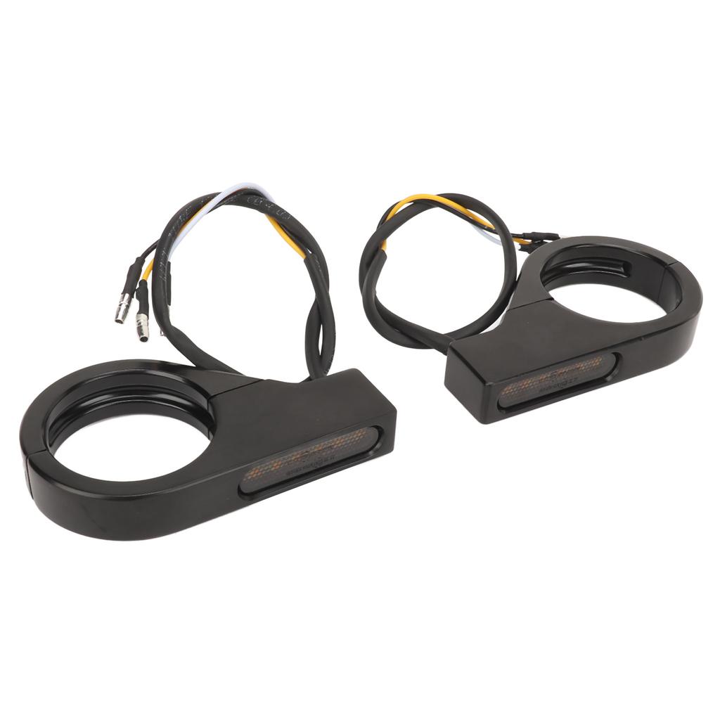 Front Fork LED Turn Signal Light High Brightness Stability Fork Clamp Indicators Lights for 41MM Fork