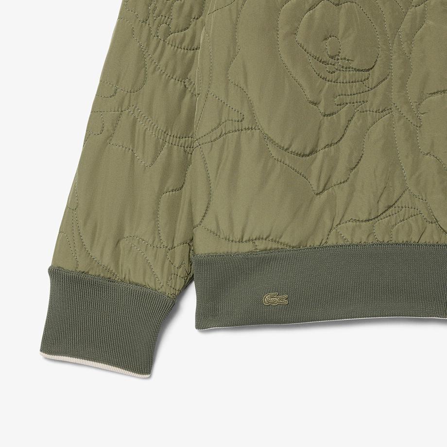 [Lacoste] Women's Flower Pattern Reversible Padded Sweatshirt SF2686-54NID8