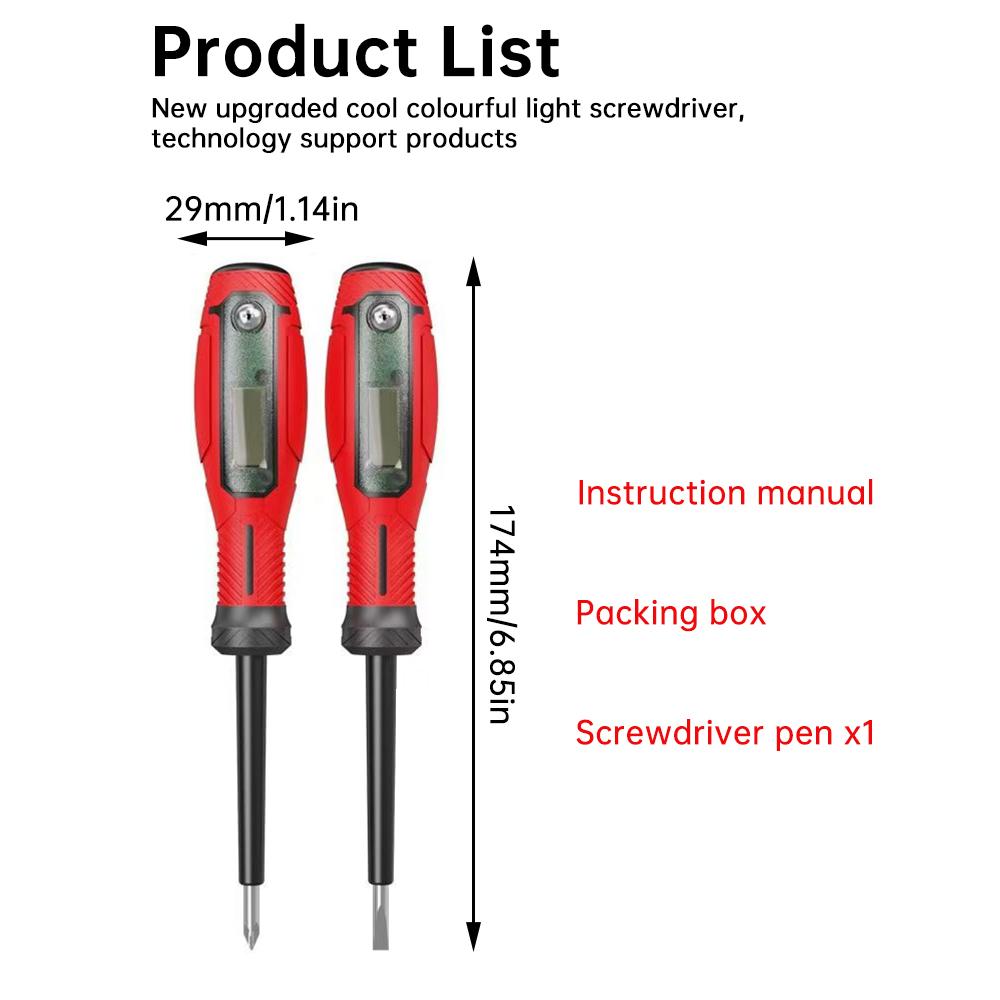 12-220V Non-Contact Screwdriver Voltage Tester Pen LCD Display Screen Voltmeter Detector Electrical Pen Voltage Indicator