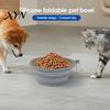 Lightweight Pet Feeder Foldable Dog Bowl, Collapsible Cat Bowl with Carabiner, Portable Silicone for Dogs Cats Travel Camping