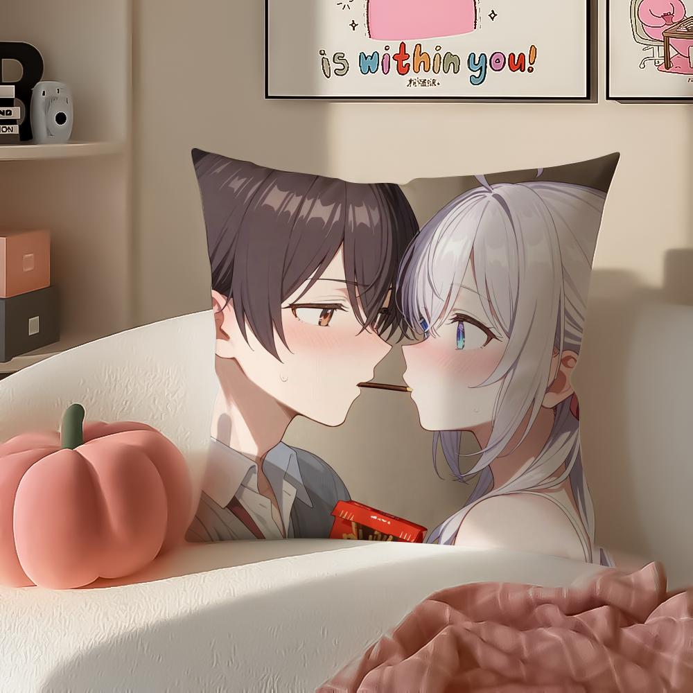 AAlya Sometime Hides Her Feelings in Russian Cushion Cover Pillowcase Short Plush Invisible zipper Room Sofa Cushion Cover