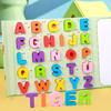 Holzpuzzle Kinder Bunte Alphabet-Puzzles Montessori Frühes Lernen Lernspielzeug Zuordnungsspiel für Kinder Buchstaben-Zuordnung