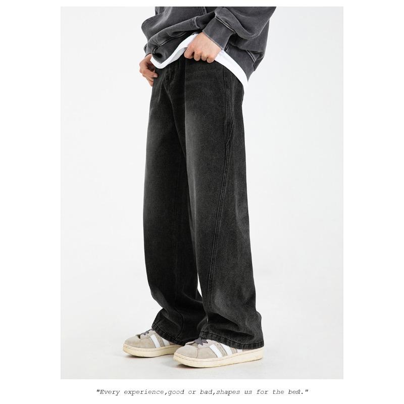 Spring and Autumn Men's New American Style Retro Loose Split Design Jeans