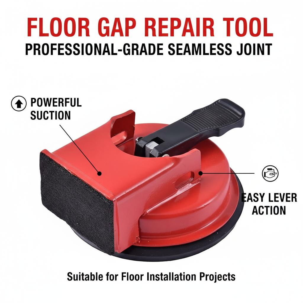 Professional Floor Gap Fixer Tool Heavy Duty Suction Cup for Laminate & Wood Floor Installation, Seamless Joint Repair Kit