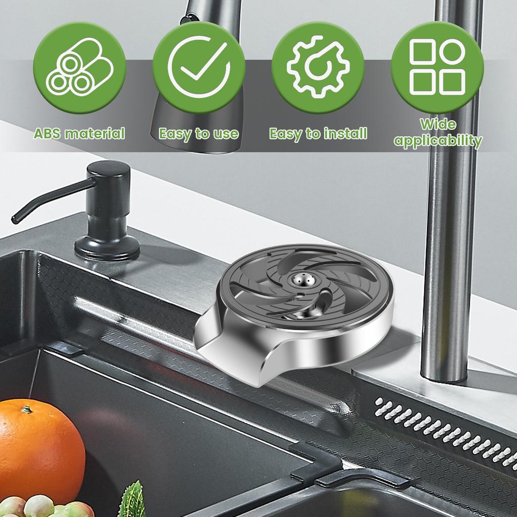Cup Rinser Sink Attachment High Pressure Jet Glass Rinser Cleaner Universal Sink Glass Washer Stainless Steel Bottle Rinser