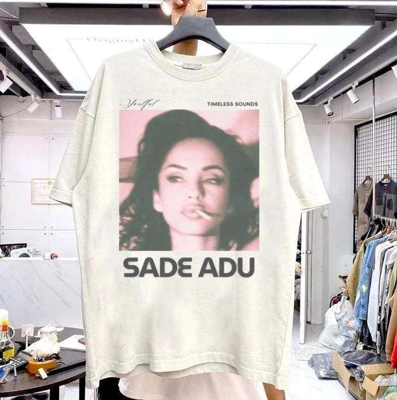 Sade Adu Rare Design Timeless Sounds White 100% Cotton T-shirt Mens Womens Tees Top M