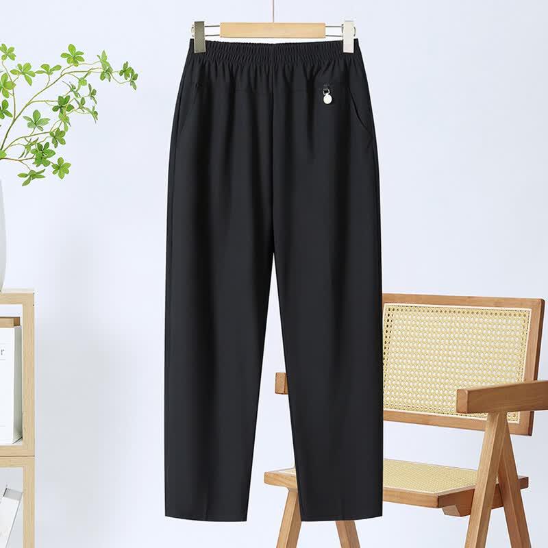 Women's Mid-Aged Summer Straight-Leg Casual Pants
