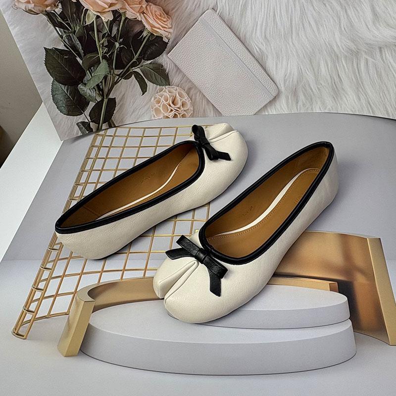 Fashion Fashion Shallow Flats Slip On Shoes For Women New In 2025 Female Strange Toe Footwear Butterfly-Knot Ladies Flats With Shoes