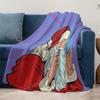 TU Santa Claus Throw Blanket Cozy Christmas Gift Festive Home Decor Holiday Gift Unique Santa Pattern Throw for Couch Bed