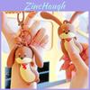 Pabsis Sausage Dog Keychain With Spring Ears For Car Keys And Backpack Decor