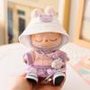 Labubu Pendant Sitting Party Doll Sweater Yarn Skirt Hat Shoes