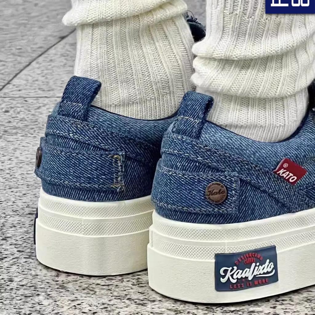 Star denim blue canvas shoes women's 2025 summer and autumn new niche design Korean version of casual sports shoes