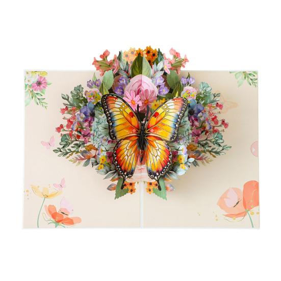 Kelebek 3D Açılır Doğum Günü Kartı El Yapımı Sürpriz Tebrik Kartı Karmaşık Kesim Tasarımlı Eşsiz Hediye Arkadaşlar Aile Yıl Dönümü Dilekleri