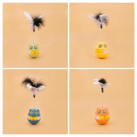 Wiosenna Piórko Zabawka dla Kota Kołyszący Się Drapak dla Kota z Kulą Kocimiętki Interaktywna Zabawka Tor z Kulkami dla Kotów Domowych Ulga w Nudzie Samodzielna Rozrywka