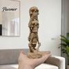Horror Skull Decoration 3D Printed Stacking Figurine, Gothic No Speak Hear See Artistic Statue, Halloween Party for Home Office Durable Sculpture
