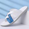 Herren Schwarz Leder Pantoffeln Handgemacht Einfache Flats Sommer Weiß Outdoor Römische Sandalen Offene Zehe Strandschuhe Übergröße