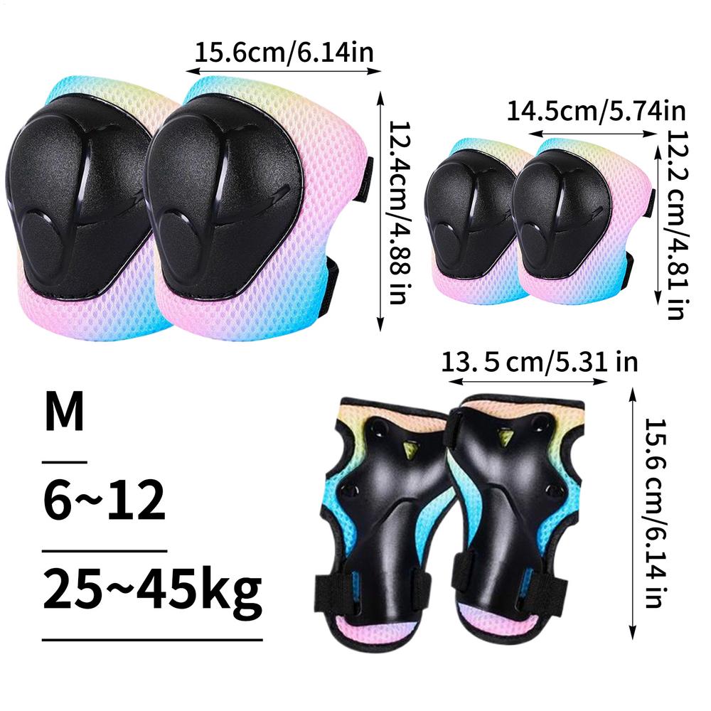 Knee Pads For Kids EVA Foam 3-pieces Protective Set With Elbow Knee Pad And Wrist Guards Kids Protective Gear For Cycling For