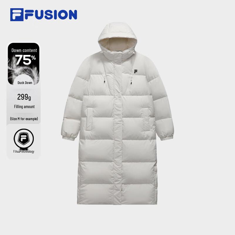 FILA FUSION Women's Hooded Loose Long Down Jacket