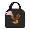 Flame Bird Fire Phoenix Print Insulated Lunch Box Leak-proof Thermal Cooler Lunch Bag for Men Women Kids Work Trip Picnic