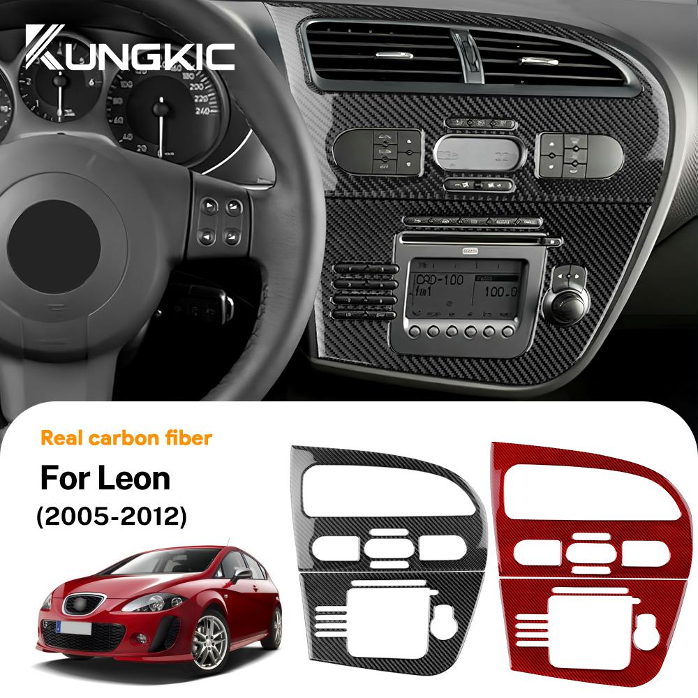 Vnitřní samolepka ve stylu karbonových vláken pro Seat Leon 2005 2006 2007 2008 2009 2010 2011 2012 LHD Vnitřní panel