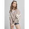 Sweatshirt - Urban Classics - Crinkle Batwing - Rose/blanc - Manches Longues - Col Capuche