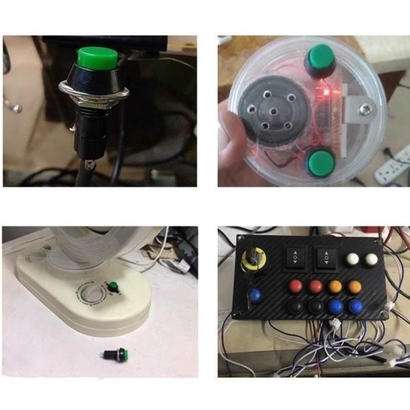 10pcs Multipurpose Reset Push Button Switches Sturdy Plastic Materials Ideal for Frequent Use In Various Projects