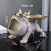 Entryway Console Table with French Bulldog Key Holder, Luxurious Shoe Cabinet, and Creative Home Decoration