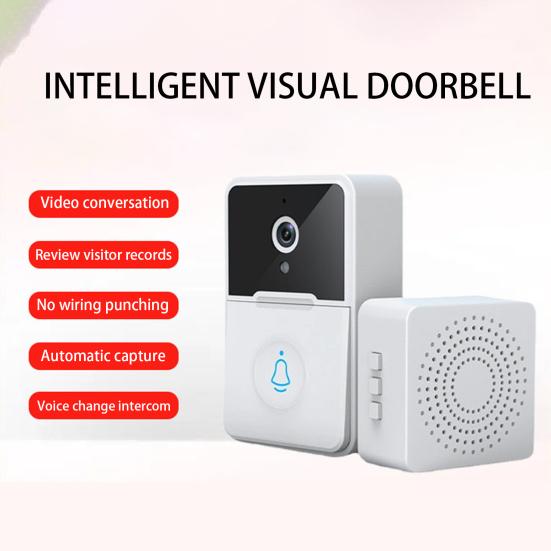 

X3Pro Визуальный дверной звонок с длительным сроком службы батареи Мобильный видеозвонок Безопасное домашнее наблюдение Визуальный дверной звонок для помещений