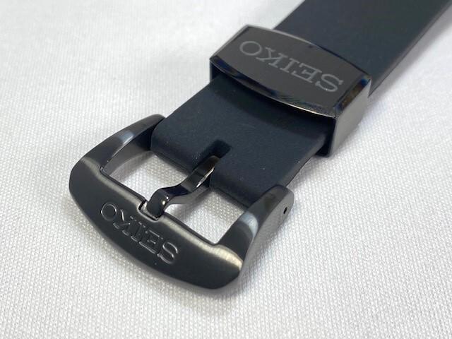 R028011M0 SEIKO Prospex 20mm Silicone Band Black and Via (for SBDC095/ 6R35-00D0 Others) (Ships Nekoposu)