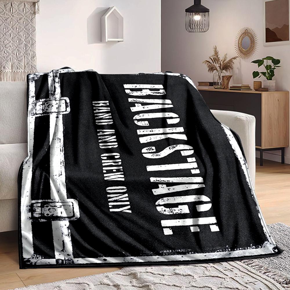 1Pc Backstage Access Forbidden Blanket Soft And Comfortable Casual Warm Camping Travel Christmas Halloween Xmas Gift M9287
