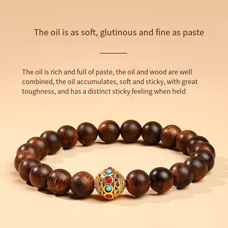 Adlerholz Armband Libellenauge Perlen Herren Damen 9 Punkte Shenqinan Naturholz Meditation Yoga Schmuck Geschenk