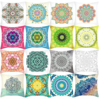 Office Sofa Cushion Cover Mandala Array Printed Luxury Home Decor Cushion Cover