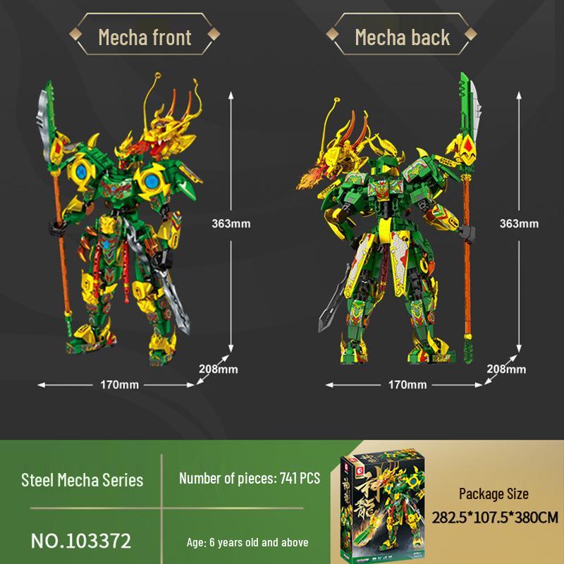 Steel Mecha Assembly Transformation DIY Model Building Blocks for Boys