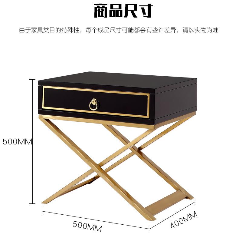 European Style  Luxury Bedroom Nightstand Living Room Side Table Coffee Corner Cabinet Bedside Locker
