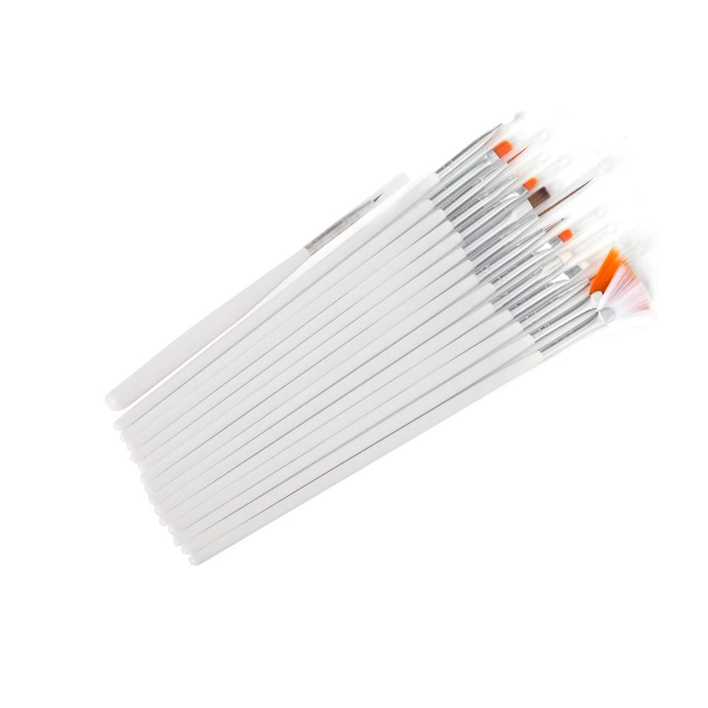 20 Pcs Nail Art Brushes Design Set Dotting Painting Drawing Polish Brush Pen Tools Nail Dotting Pen