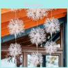 Elegant White Snowflake Christmas Tree Decoration Perfect For Holiday Party Supplies