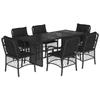 VidaXL 7-Piece Garden Dining Set with Cushions, Patio Table and Chairs, Patio Furniture, Outdoor Furniture, 3212056