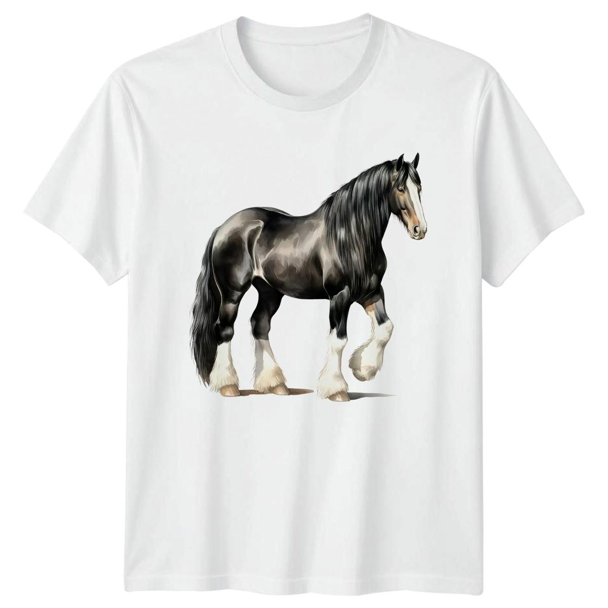 Watercolor Horse T-Shirt Equestrian Wildlife Gift For Him And Her S