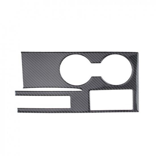 Carbon Fiber Console Water Cup Holder Frame Cover Trim for Honda CRV 2007-2011