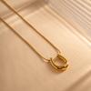 Titanium Steel Geometric U Necklace Women Light Luxury Niche Design Simple Clavicle Chain