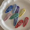 3Pcs Plaid BB Hair Clips Wavy Edge Girls Barrettes Cute Bangs Clip  Hair Accessories
