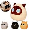 Cute Black Cat Dumpling Pillow Plush Toy Stuffed Animal Doll