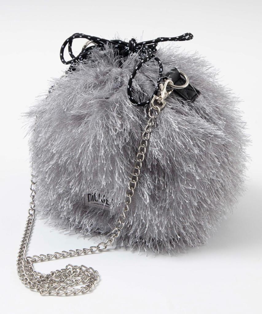 WEGO Custom Dickies Fringe Drawstring Shoulder Bag, Off-White