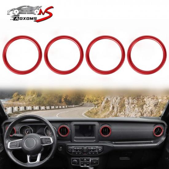 Dashboard Air Conditioner Vent Ring Accessories for Jeep Wrangler JL JT 2018+