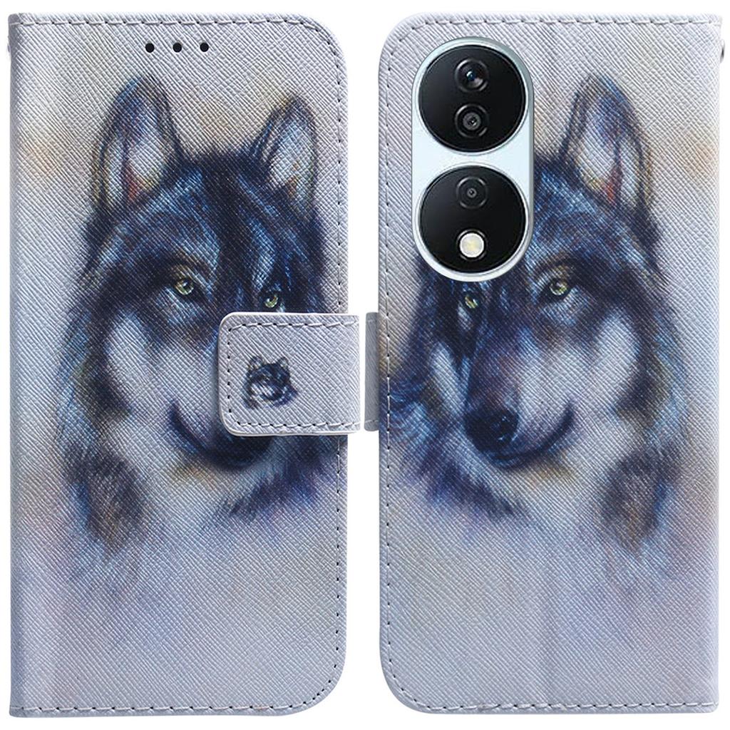 For Honor X7b 4G/90 Smart/Play 50 Plus 5G Leather Case Pattern Printing Wallet Phone Cover