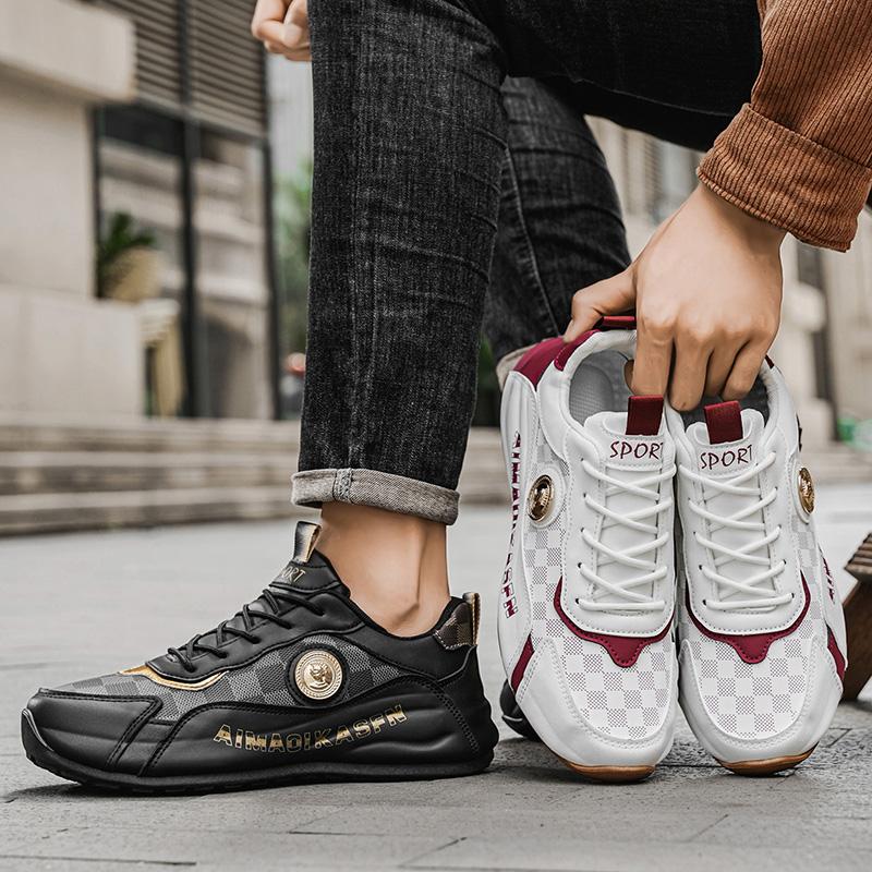 Lightweight Sporty Casual Shoes with Thick Soles and Soft Treads - Trendy Shoes That Are Versatile and Enhance Height for Men