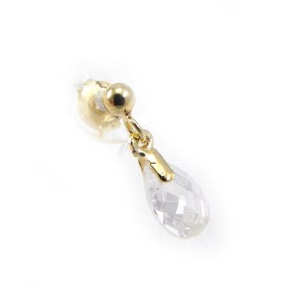 [G9369] - White Gold Plated 'Linda' Earrings