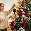 4 PCS/SET Irregular Cone Pendant Christmas Ornament Unique Christmas Ball Set  Wedding Party
