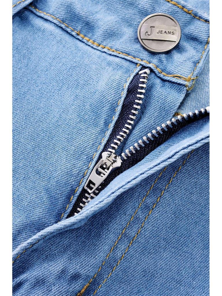 European & North American Women's Elastic Bell Bottom Fringe Jeans