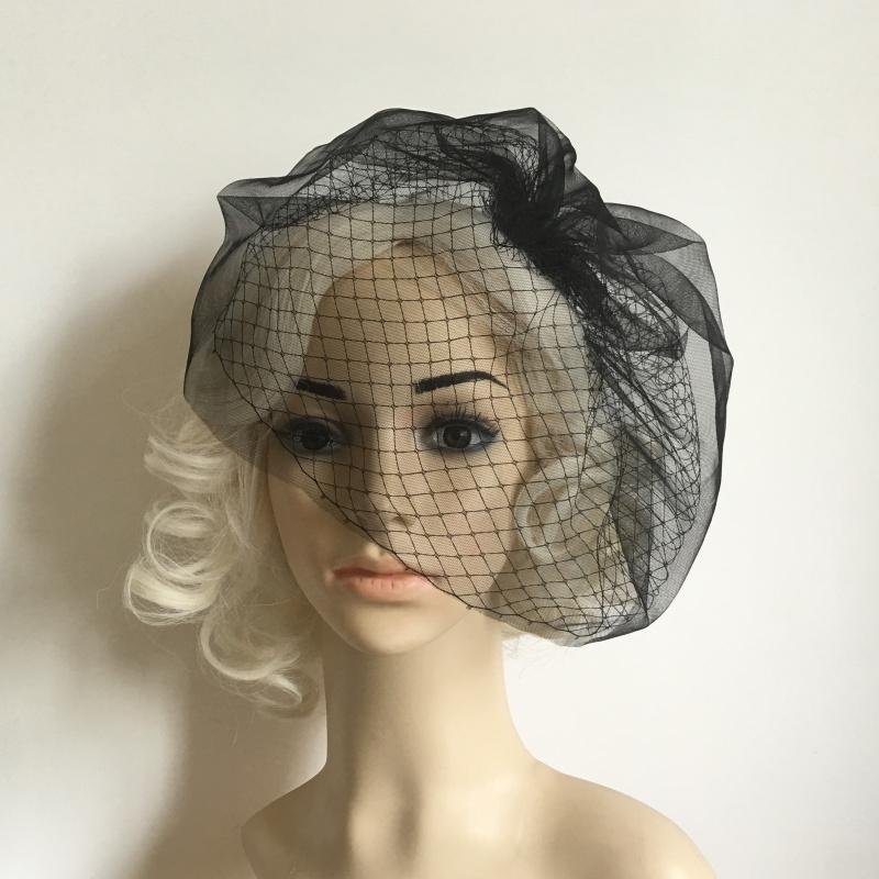 Hair Net Veil Headdress Wedding Bridal Cage Clip